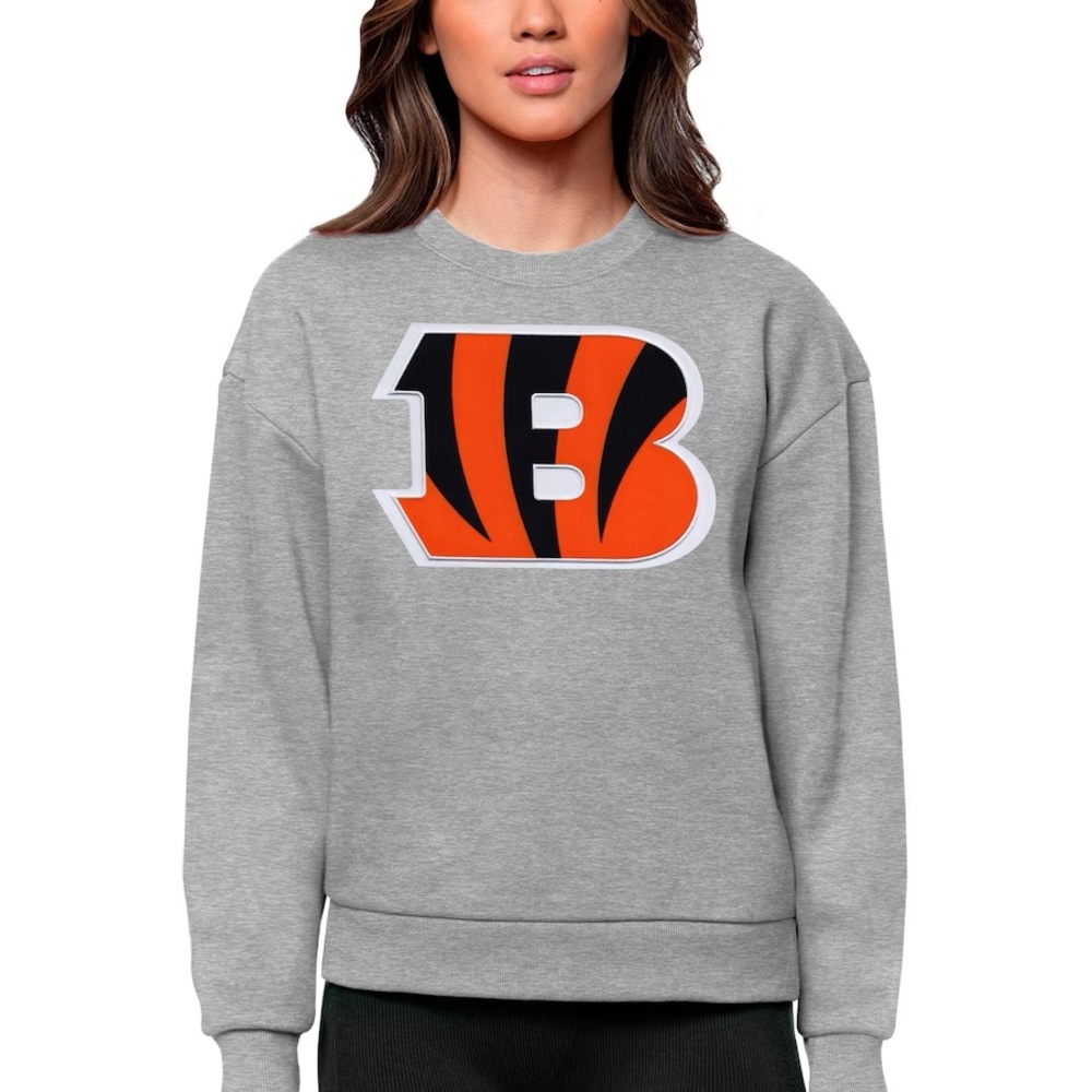 Women's Cincinnati Bengals Gray Pullover Sweatshirt